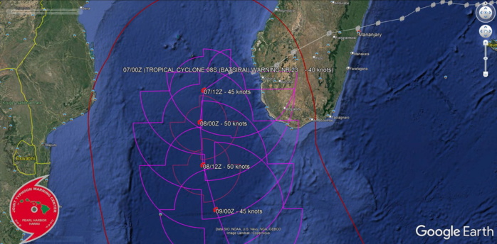 TC 08S(BATSIRAI):re-intensifying a bit over the MOZ Channel//TC 10S(CLIFF): final warning//Invest 92P & Invest 93S: now Medium,07/06utc