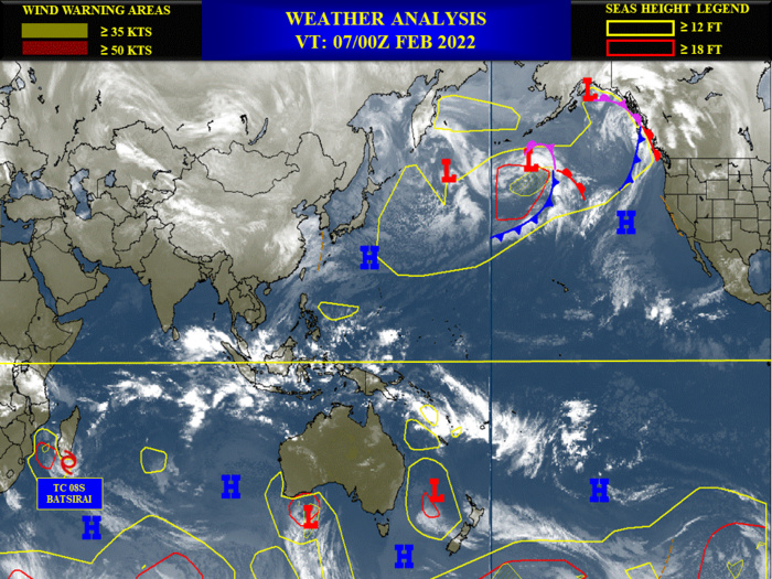 TC 08S(BATSIRAI):re-intensifying a bit over the MOZ Channel//TC 10S(CLIFF): final warning//Invest 92P & Invest 93S: now Medium,07/06utc