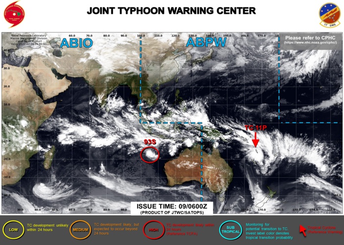 JTWC IS ISSUING 6HOURLY WARNINGS ON TC 11P(DOVI).3HOURLY SATELLITE BULLETINS ARE ISSUED ON 11P AND INVEST AND INVEST 93S.