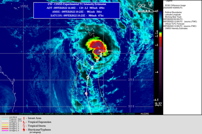 SATELLITE ANALYSIS, INITIAL POSITION AND INTENSITY DISCUSSION: ANIMATED ENHANCED INFRARED (EIR) SATELLITE IMAGERY INDICATES THE SYSTEM HAS SLIGHTLY EXPANDED AND THE CENTRAL CONVECTION HAS DEEPENED. THE INITIAL POSITION IS PLACED WITH MEDIUM CONFIDENCE BASED ON A LARGE, PARTIALLY EXPOSED LOW LEVEL CIRCULATION FEATURE IN THE 090945Z GPM 89GHZ IMAGE. THE INITIAL INTENSITY IS BASED ON AN OVERALL ASSESSMENT OF AGENCY AND AUTOMATED DVORAK ESTIMATES AND REFLECTS THE 6-HOUR IMPROVEMENT OF THE SYSTEM. ANALYSIS INDICATES A MARGINALLY FAVORABLE ENVIRONMENT WITH LOW VWS AND WARM (28-29C) SST OFFSET BY WEAK EQUATORWARD OUTFLOW. THE CYCLONE IS IN A COL BETWEEN THE NER TO THE NORTH AND THE STR TO THE SOUTHEAST. SATELLITE ANALYSIS, INITIAL POSITION AND INTENSITY DISCUSSION: ANIMATED ENHANCED INFRARED (EIR) SATELLITE IMAGERY INDICATES THE SYSTEM HAS SLIGHTLY EXPANDED AND THE CENTRAL CONVECTION HAS DEEPENED. THE INITIAL POSITION IS PLACED WITH MEDIUM CONFIDENCE BASED ON A LARGE, PARTIALLY EXPOSED LOW LEVEL CIRCULATION FEATURE IN THE 090945Z GPM 89GHZ IMAGE. THE INITIAL INTENSITY IS BASED ON AN OVERALL ASSESSMENT OF AGENCY AND AUTOMATED DVORAK ESTIMATES AND REFLECTS THE 6-HOUR IMPROVEMENT OF THE SYSTEM. ANALYSIS INDICATES A MARGINALLY FAVORABLE ENVIRONMENT WITH LOW VWS AND WARM (28-29C) SST OFFSET BY WEAK EQUATORWARD OUTFLOW. THE CYCLONE IS IN A COL BETWEEN THE NER TO THE NORTH AND THE STR TO THE SOUTHEAST.