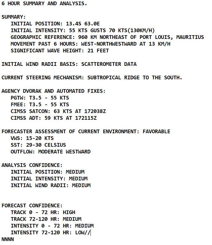 TC 13S(EMNATI): forecast to intensify and peak North of Réunion/Mauritius by 72hours//Invest 97S: down-graded to Medium, 18/03utc