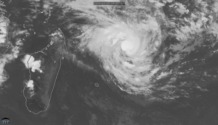 SATELLITE ANALYSIS, INITIAL POSITION AND INTENSITY DISCUSSION: ANIMATED ENHANCED INFRARED (EIR) SATELLITE IMAGERY DEPICTS THE CENTRAL CONVECTION HAS BECOME BETTER ORGANIZED OVER THE ASSESSED LOW LEVEL CIRCULATION CENTER (LLCC) WITHIN THE PAST 12 HOURS. A 190020Z SSMIS 91 GHZ IMAGE SHOWS FRAGMENTED BANDING WITH ASSOCIATED DEEP CONVECTION IN THE WESTERN PERIPHERY WRAPPING AROUND A WELL-DEFINED MICROWAVE EYE. INITIAL POSITION IS PLACED WITH HIGH CONFIDENCE BASED ON THE AFOREMENTIONED MICROWAVE IMAGERY. THE INITIAL INTENSITY OF 70 KTS IS ASSESSED WITH MEDIUM CONFIDENCE HEDGED SLIGHTLY HIGHER THAN THE ADT ESTIMATE OF 65 KTS AND MULTI- AGENCY DVORAK ESTIMATES OF 4.0, AND IS MORE ALIGNED WITH THE SATCON ESTIMATE OF 71 KTS. SATELLITE ANALYSIS, INITIAL POSITION AND INTENSITY DISCUSSION: ANIMATED ENHANCED INFRARED (EIR) SATELLITE IMAGERY DEPICTS THE CENTRAL CONVECTION HAS BECOME BETTER ORGANIZED OVER THE ASSESSED LOW LEVEL CIRCULATION CENTER (LLCC) WITHIN THE PAST 12 HOURS. A 190020Z SSMIS 91 GHZ IMAGE SHOWS FRAGMENTED BANDING WITH ASSOCIATED DEEP CONVECTION IN THE WESTERN PERIPHERY WRAPPING AROUND A WELL-DEFINED MICROWAVE EYE. INITIAL POSITION IS PLACED WITH HIGH CONFIDENCE BASED ON THE AFOREMENTIONED MICROWAVE IMAGERY. THE INITIAL INTENSITY OF 70 KTS IS ASSESSED WITH MEDIUM CONFIDENCE HEDGED SLIGHTLY HIGHER THAN THE ADT ESTIMATE OF 65 KTS AND MULTI- AGENCY DVORAK ESTIMATES OF 4.0, AND IS MORE ALIGNED WITH THE SATCON ESTIMATE OF 71 KTS.