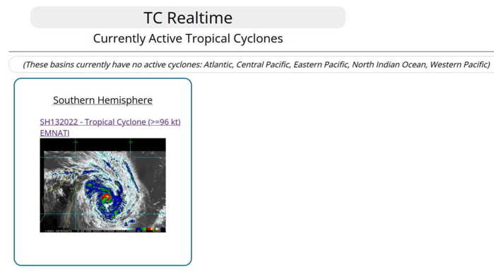 Powerful TC 13S(EMNATI): forecast to reach CAT 4 by 24hours, slowly approaching East Central coast of Madagascar, 20/09utc Powerful TC 13S(EMNATI): forecast to reach CAT 4 by 24hours, slowly approaching East Central coast of Madagascar, 20/09utc