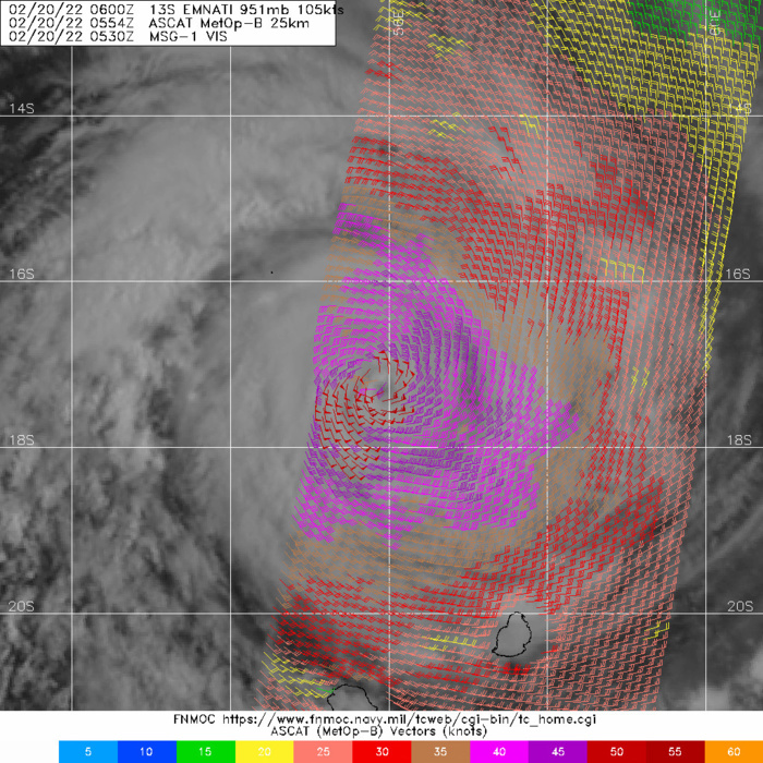 Powerful TC 13S(EMNATI): forecast to reach CAT 4 by 24hours, slowly approaching East Central coast of Madagascar, 20/09utc