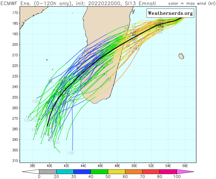 Powerful TC 13S(EMNATI): forecast to reach CAT 4 by 24hours, slowly approaching East Central coast of Madagascar, 20/09utc Powerful TC 13S(EMNATI): forecast to reach CAT 4 by 24hours, slowly approaching East Central coast of Madagascar, 20/09utc