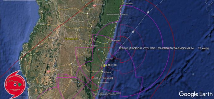 TC 13S(EMNATI): crossing Southern Madagascar & then over the MOZ Channel// Invest 98P: now on the map,23/09utc