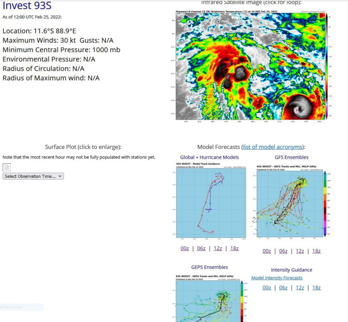TC 14S(VERNON): rapid intensification: already a 70kts TC// Invest 99S now TC 15S//Invest 93S: Medium//13S(EMNATI) & Invest 98P, 25/15utc