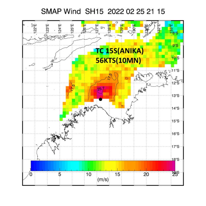 TC 14S(VERNON): very small but powerful CAT 4: weakening while absorbing Invest 93S//TC 15S(ANIKA) up-date, 26/09utc
