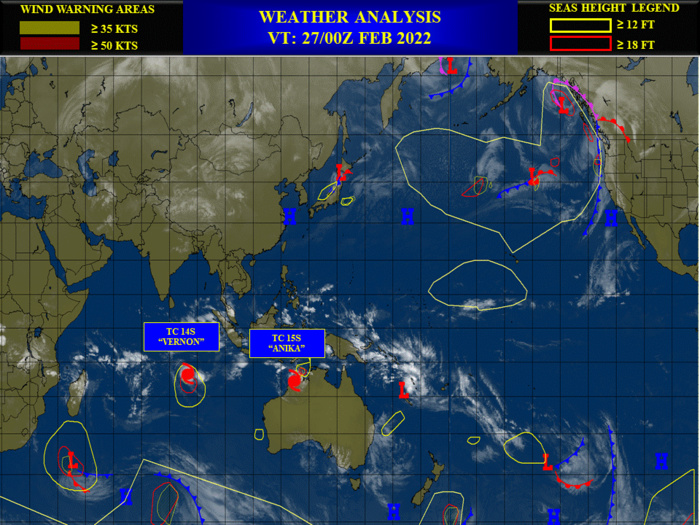 TC 14S(VERNON) absorbing Invest 93S and struggling: re-intensification expected after 24h// TC 15S(ANIKA) over-land//Invest 98P, 27/15utc TC 14S(VERNON) absorbing Invest 93S and struggling: re-intensification expected after 24h// TC 15S(ANIKA) over-land//Invest 98P, 27/15utc