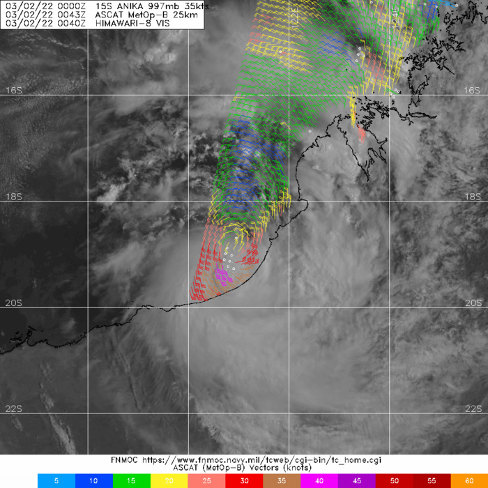 TC 14S(VERNON) intensifying a bit//TC 15S(ANIKA) to landfall within 12h//Invest 95S:Tropical Cyclone Formation Alert//Invest 94P:Medium,02/03utc