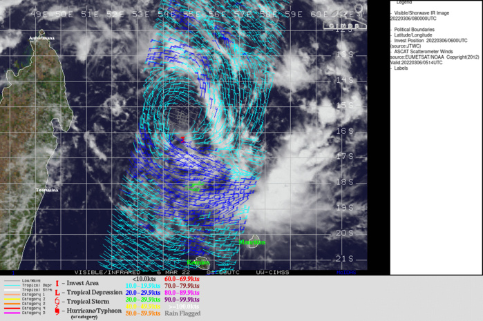 TC 01B: now weakening//Invest 97S slowly intensifying East of Madagascar//14S(VERNON),Invest 96P,18P(EVA): subtropical,06/06utc TC 01B: now weakening//Invest 97S slowly intensifying East of Madagascar//14S(VERNON),Invest 96P,18P(EVA): subtropical,06/06utc