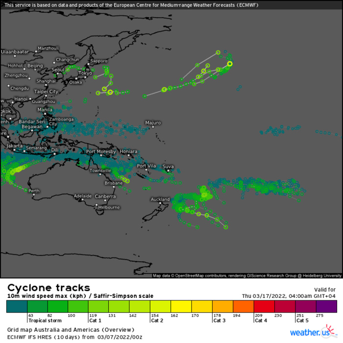 Invest 97S intensifying off Madagascar// Invest 96P: subtropical, 07/09utc