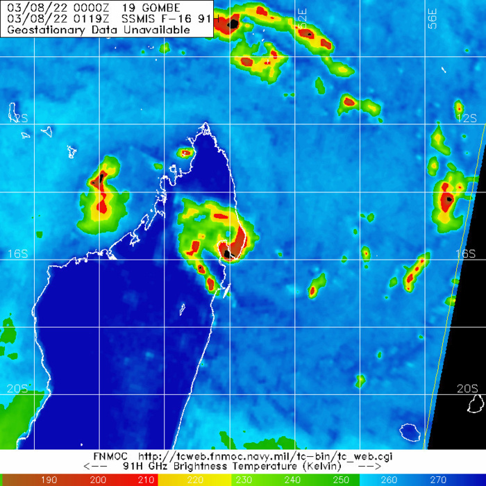 TC 19S(GOMBE): crossing Northern Madagascar, intensity at landfall likely under-estimated//Invest 96P: subtropical, 08/03utc TC 19S(GOMBE): crossing Northern Madagascar, intensity at landfall likely under-estimated//Invest 96P: subtropical, 08/03utc