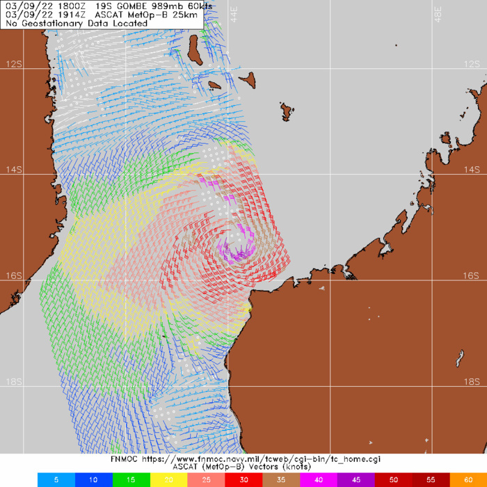 TC 19S(GOMBE): rapid intensification next 24h up to dangerous CAT 3 at landfall over Mozambique, major flooding possible,10/03utc