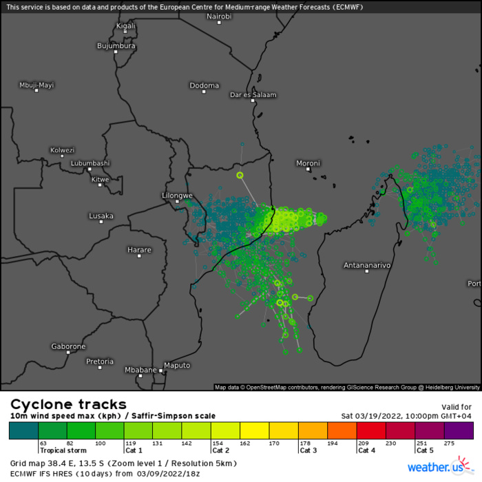 TC 19S(GOMBE): rapid intensification next 24h up to dangerous CAT 3 at landfall over Mozambique, major flooding possible,10/03utc TC 19S(GOMBE): rapid intensification next 24h up to dangerous CAT 3 at landfall over Mozambique, major flooding possible,10/03utc