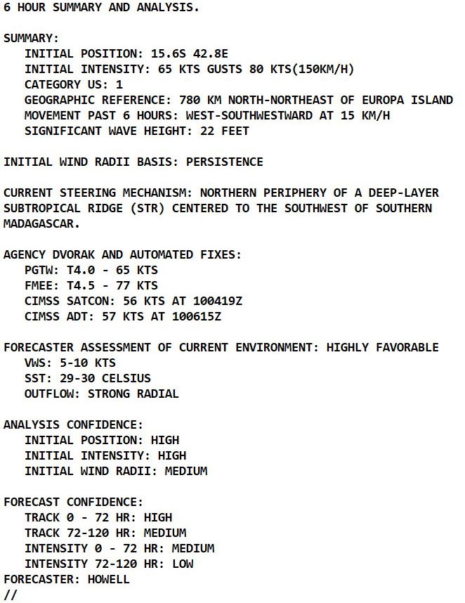 TC 19S(GOMBE): intensifying rapidly next 18h: dangerous CAT 3 US at landfall/Mozambique,destructive flooding likely once inland//Invest 99S, 10/09utc