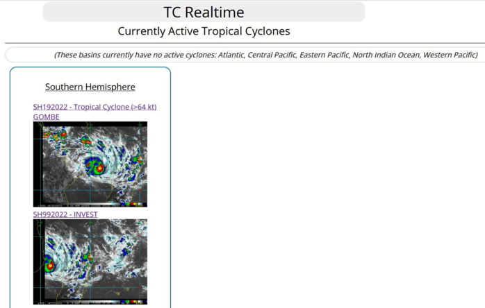 TC 19S(GOMBE):forecast to make landfall North of Angoche/MOZ as a dangerous CAT 3 US shorlty after 12h,major flooding likely once inland,10/15utc
