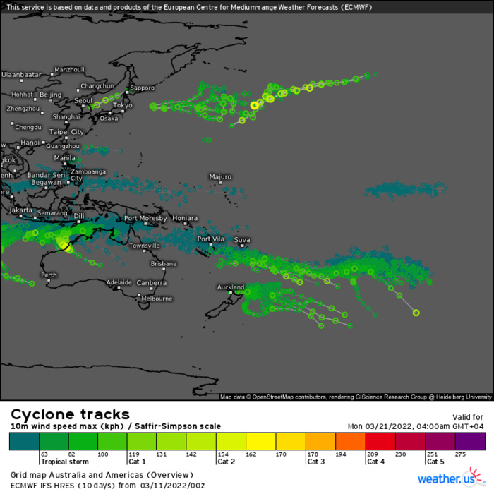 TC 19S(GOMBE): slowly pushing inland, heavy-rain maker,forecast back over open ocean in 72h//Invest 90S and Invest 99S, 11/09utc
