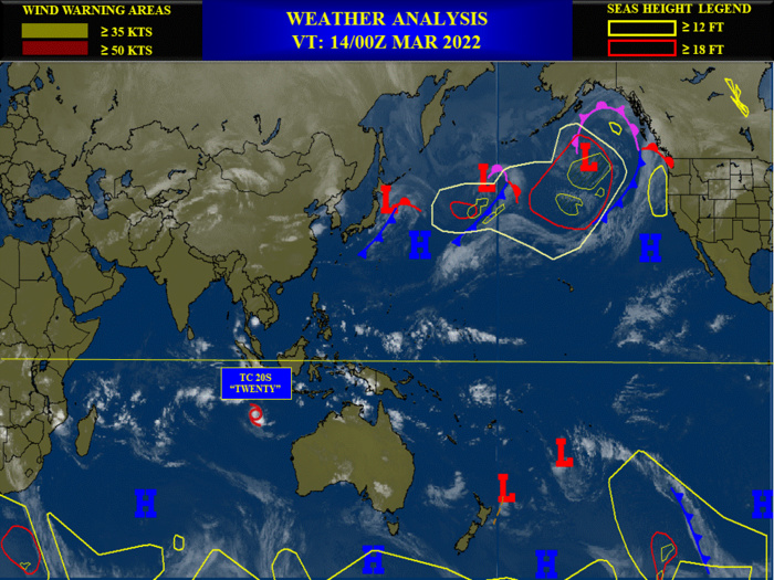 TC 20S: intensifying over the South Indian Ocean//Remnants of TC 19S(GOMBE) still over-land//Invest 91B, 14/09utc