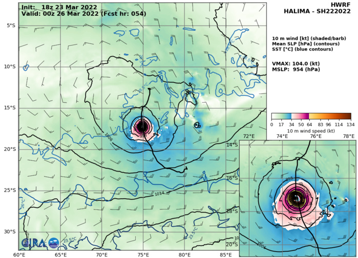 TC 22S(HALIMA): Rapid Intensification likely next 48h up to CAT 3 US// TC 21S(CHARLOTTE): Final Warning, 24/03utc