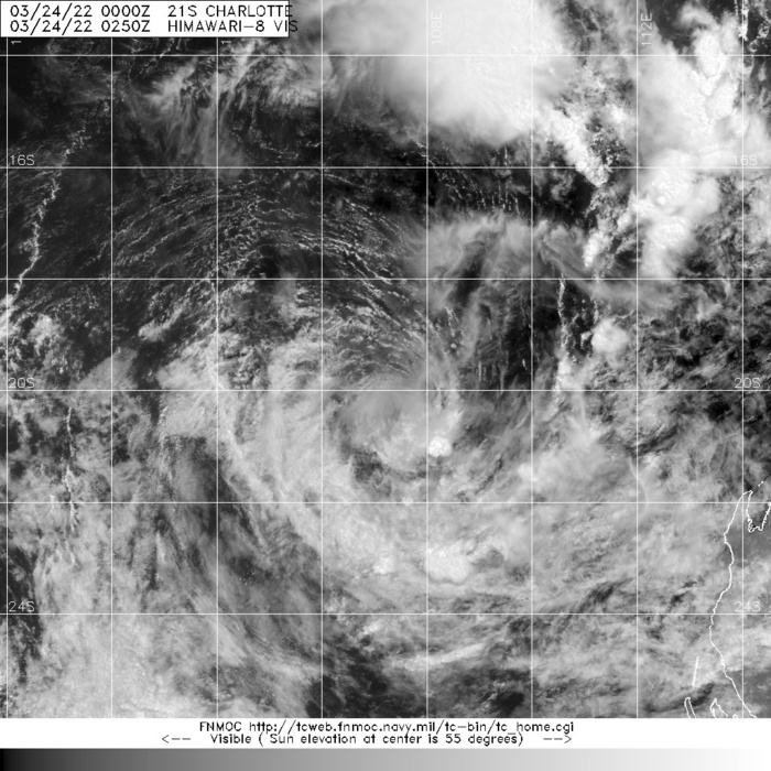 TC 22S(HALIMA): Rapid Intensification likely next 48h up to CAT 3 US// TC 21S(CHARLOTTE): Final Warning, 24/03utc
