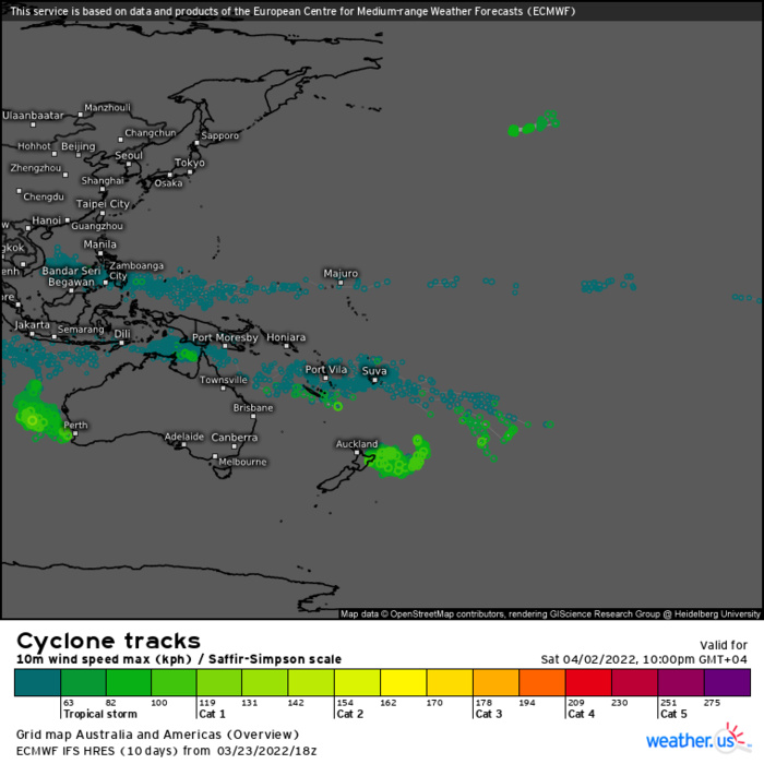 TC 22S(HALIMA): Rapid Intensification likely next 48h up to CAT 3 US// TC 21S(CHARLOTTE): Final Warning, 24/03utc