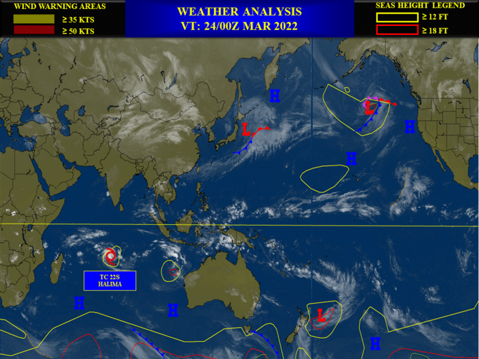 TC 22S(HALIMA): Rapid Intensification likely next 48h up to CAT 3 US// TC 21S(CHARLOTTE): Final Warning, 24/03utc