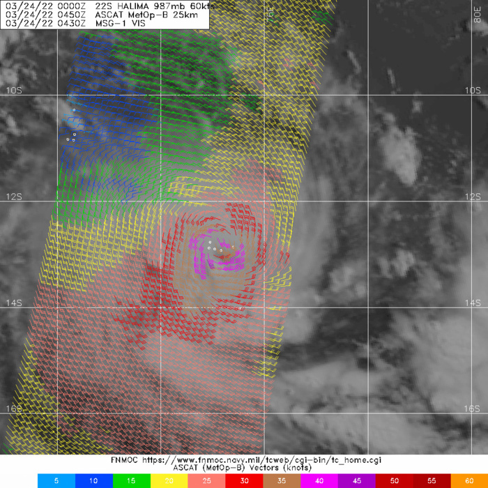 TC 22S(HALIMA): forecast to reach CAT 4 US by 36h, 24/15utc