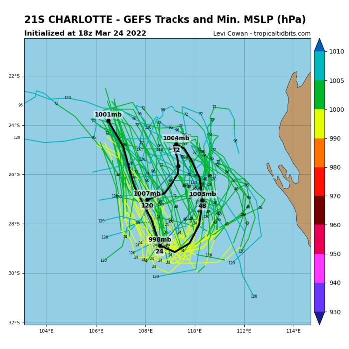 TC 22S(HALIMA): under-going Rapid Intensification up to 115KTS/CAT 4 US, possibly higher//21S(CHARLOTTE): subtropical,25/03utc