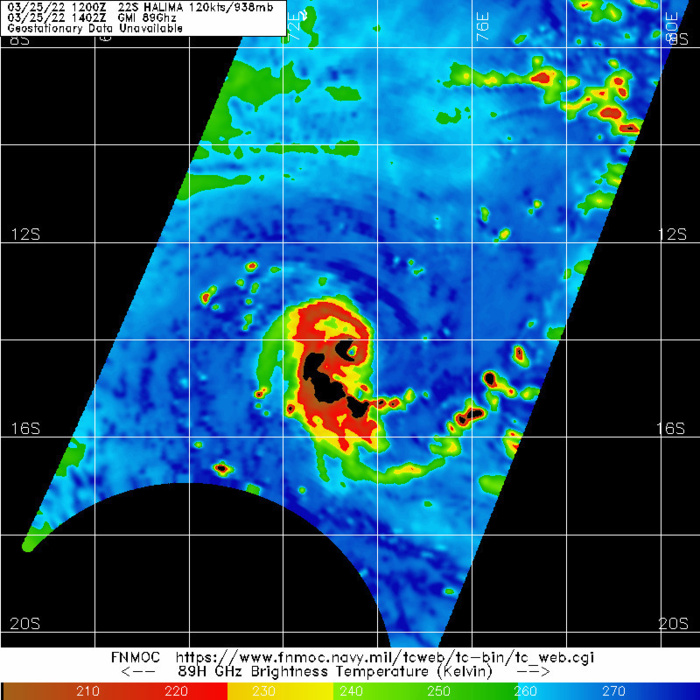 TC 22S(HALIMA):CAT 4 US:forecast to reach Super Typhoon/Cyclone intensity within 12h//21S(CHARLOTTE):subtropical//Invest 92W, 25/15utc