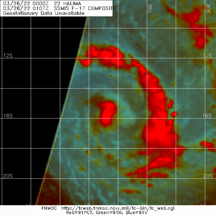 TC 22S(HALIMA) failed to reach STY intensity, forecast to weaken significantly next 48h//21S(CHARLOTTE):subtropical//Invest 92W, 26/03utc