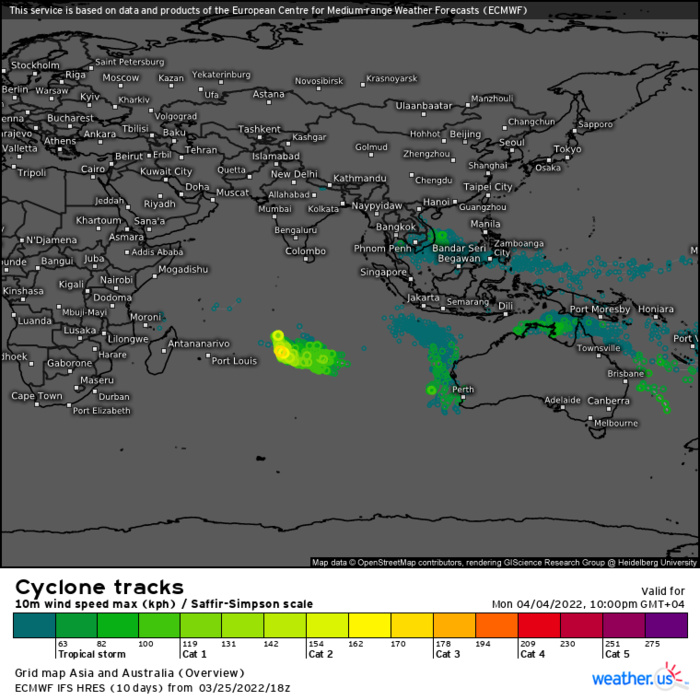 TC 22S(HALIMA) failed to reach STY intensity, forecast to weaken significantly next 48h//21S(CHARLOTTE):subtropical//Invest 92W, 26/03utc