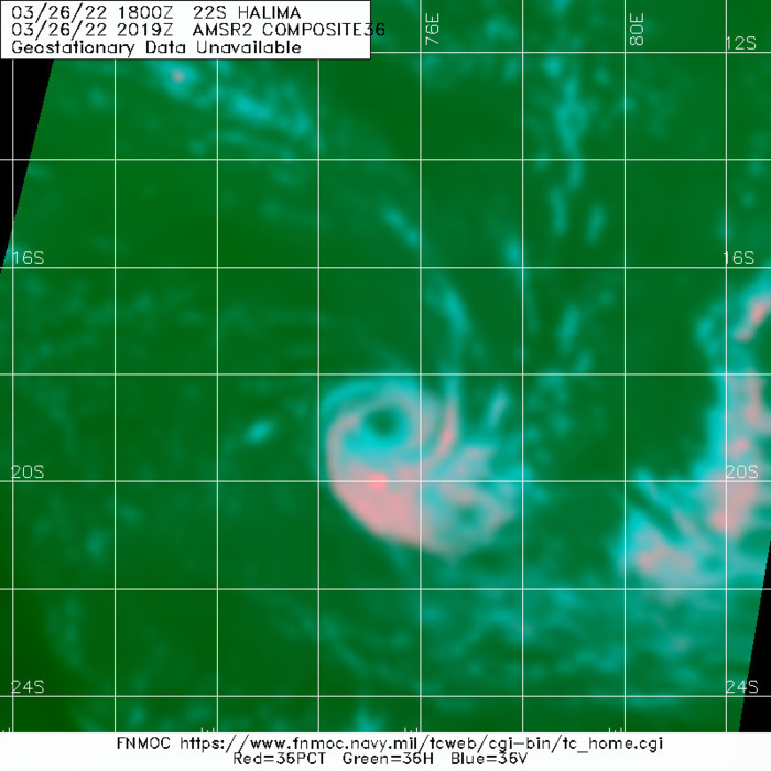 TC 22S(HALIMA): CAT 1 US, forecast to weaken mainly after 24hours//Remnants of TC 21S(CHARLOTTE):extratropical,27/03utc