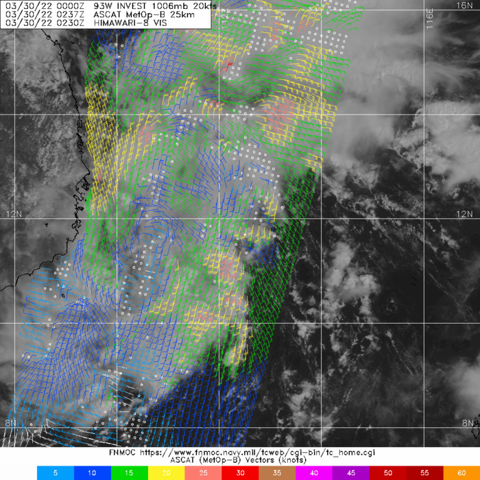 TC 22S(HALIMA): still cocooned within a small region of relatively moist air//Invest 93W: Tropical Cyclone Formation Alert//Invest 96S, 30/03utc