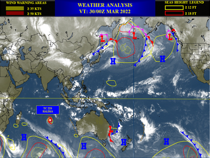 TC 22S(HALIMA): still cocooned within a small region of relatively moist air//Invest 93W: Tropical Cyclone Formation Alert//Invest 96S, 30/03utc