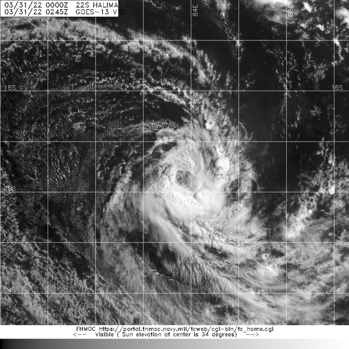SATELLITE ANALYSIS, INITIAL POSITION, AND INTENSITY DISCUSSION: ANIMATED ENHANCED INFRARED (EIR) SATELLITE IMAGERY AND A PARTIAL  310027Z GMI 37GHZ MICROWAVE EYE DEPICTS DEEP CONVECTION REMAINING ON  THE SOUTHERN SECTOR OF THE LLC. THE INITIAL POSITION IS PLACED WITH  MEDIUM CONFIDENCE BASED ON THE PREVIOUSLY MENTIONED IMAGERY. UPPER- LEVEL ANALYSIS INDICATES A MARGINALLY UNFAVORABLE ENVIRONMENT WITH  MODERATE (15-20 KNOTS) MID-LEVEL VERTICAL WIND SHEAR AND SIGNIFICANT  DRY AIR ENTRAINMENT OFFSET SLIGHTLY BY STRONG POLEWARD OUTFLOW. THE  INITIAL INTENSITY OF 35 KTS IS ASSESSED WITH MEDIUM CONFIDENCE BASED  UPON AN AVERAGE OF THE DVORAK ESTIMATES LISTED BELOW. SATELLITE ANALYSIS, INITIAL POSITION, AND INTENSITY DISCUSSION: ANIMATED ENHANCED INFRARED (EIR) SATELLITE IMAGERY AND A PARTIAL  310027Z GMI 37GHZ MICROWAVE EYE DEPICTS DEEP CONVECTION REMAINING ON  THE SOUTHERN SECTOR OF THE LLC. THE INITIAL POSITION IS PLACED WITH  MEDIUM CONFIDENCE BASED ON THE PREVIOUSLY MENTIONED IMAGERY. UPPER- LEVEL ANALYSIS INDICATES A MARGINALLY UNFAVORABLE ENVIRONMENT WITH  MODERATE (15-20 KNOTS) MID-LEVEL VERTICAL WIND SHEAR AND SIGNIFICANT  DRY AIR ENTRAINMENT OFFSET SLIGHTLY BY STRONG POLEWARD OUTFLOW. THE  INITIAL INTENSITY OF 35 KTS IS ASSESSED WITH MEDIUM CONFIDENCE BASED  UPON AN AVERAGE OF THE DVORAK ESTIMATES LISTED BELOW.