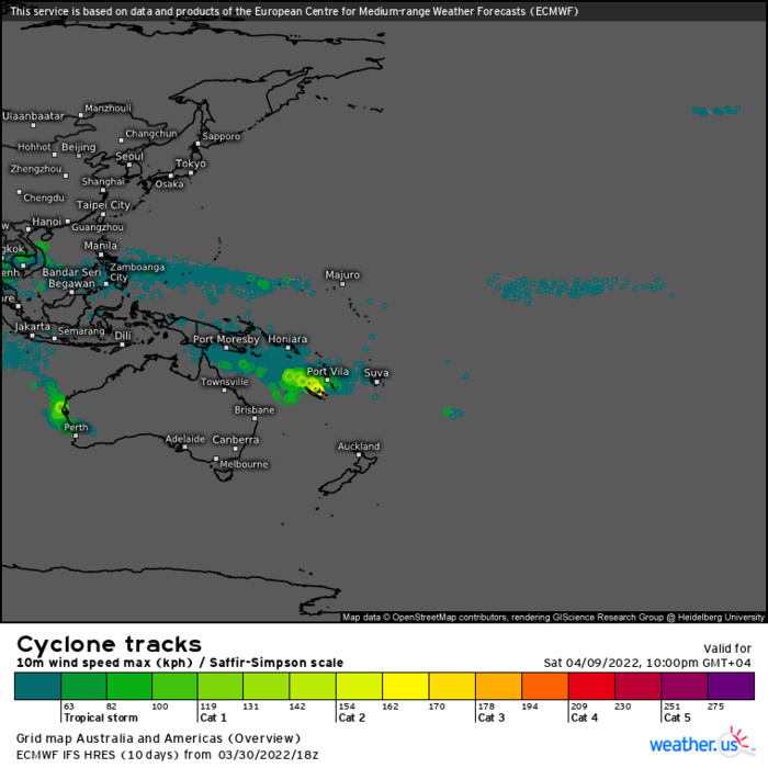 TC 22S(HALIMA): forecast to fall below 35kts after 24h//TD 01W: made landfall //Invest 96S and Invest 94W, 31/03utc