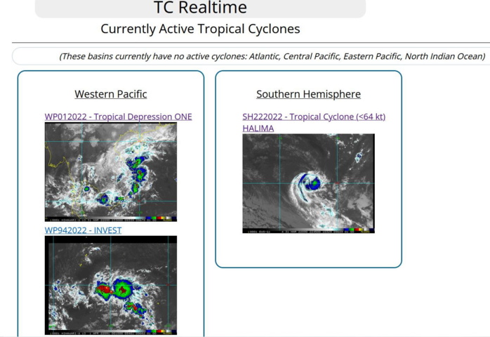 TC 22S(HALIMA): slowly weakening// Invest 94W: MEDIUM//Invest 96S//Over-land remnants of TD 01W, 01/00utc
