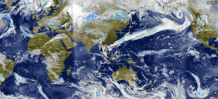 Active Pacific: 99P: Medium// 95W: development likely next several days//Remnants of TC 22S(HALIMA)//Invests 94W & 98P,03/00utc, 06utc update