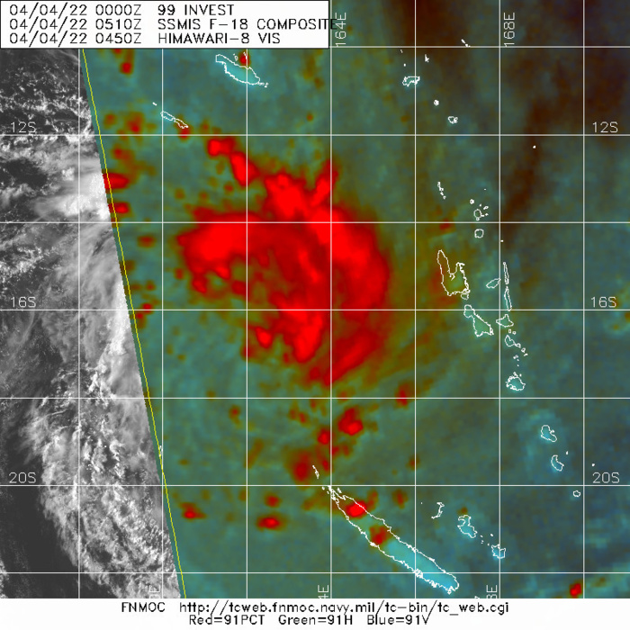 Invest 99P: High// Invest 95W: Medium// Invest 94W: Low//Invest 98P and remnants of TC 22S(HALIMA), 04/06utc Invest 99P: High// Invest 95W: Medium// Invest 94W: Low//Invest 98P and remnants of TC 22S(HALIMA), 04/06utc
