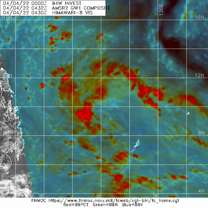 Invest 99P: High// Invest 95W: Medium// Invest 94W: Low//Invest 98P and remnants of TC 22S(HALIMA), 04/06utc
