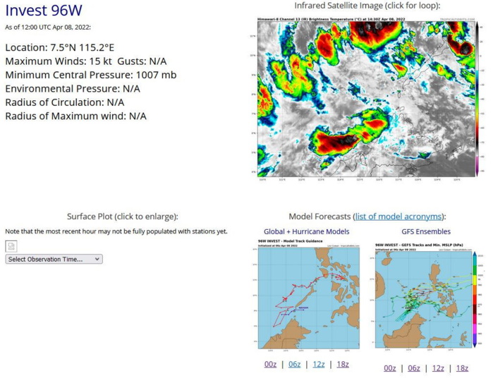 02W(MALAKAS) forecast to reach Typhoon CAT 1 within 48h,might interact with developing 94W later//Invests 96W, 90P and subtropical TC 23P,08/15utc