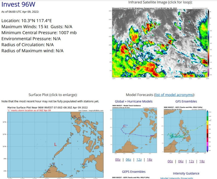 02W(MALAKAS) intensifying to Typhoon status by 36h: binary interaction with weaker 03W//Invest 96W and Subtropical 23P(FILI),09/09utc