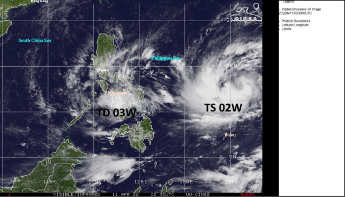 02W(MALAKAS) forecast to intensify markedly next 48h//03W(MEGI) over the Visayan Sea//Remnants of 23P(FILI), 11/03utc