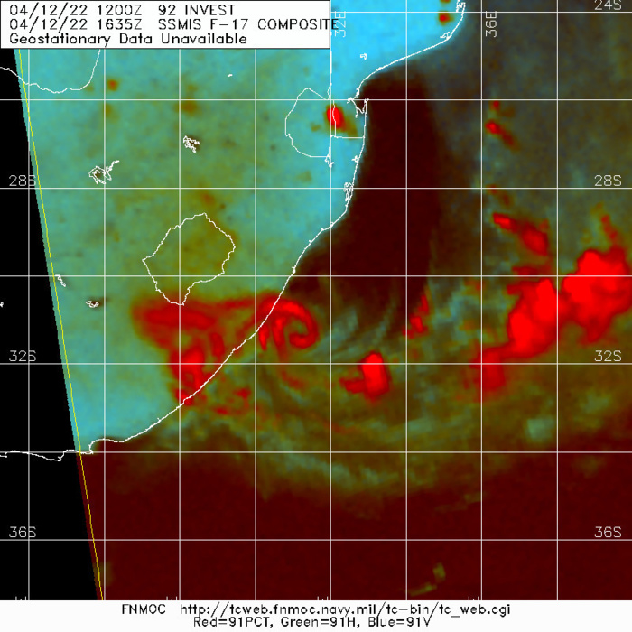 SSMIS 91GHZ COLOR COMPOSITE MICROWAVE IMAGE DEPICT IMPROVED CORE CONVECTION WITH TIGHTLY CURVED BANDING WRAPPING INTO A BANDING EYE.