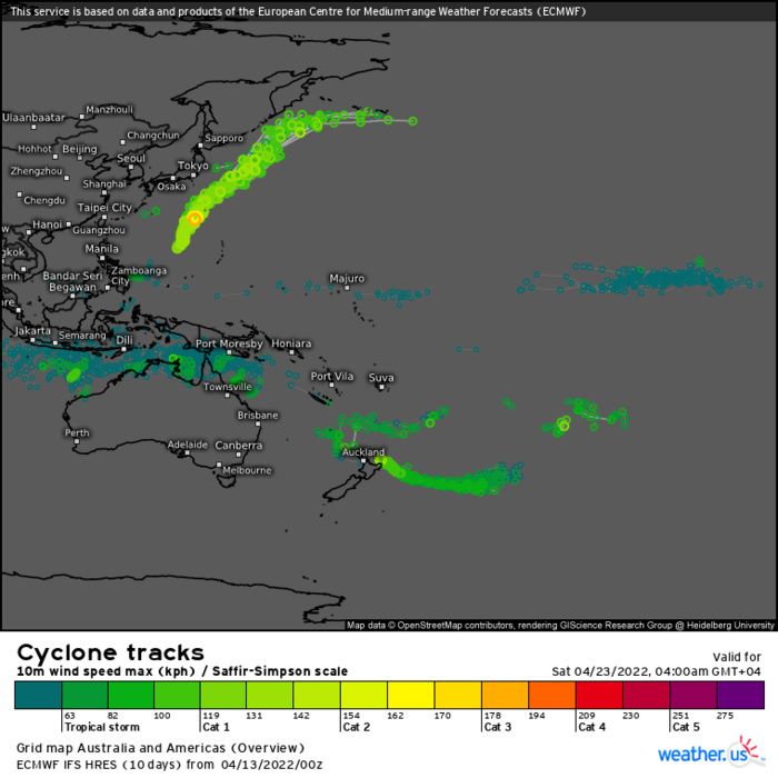 TY 02W(MALAKAS):powerful CAT 4,forecast to race towards higher latitudes//Invest 92S: subtropical//Invest 91S and Remnants of 03W,13/09utc