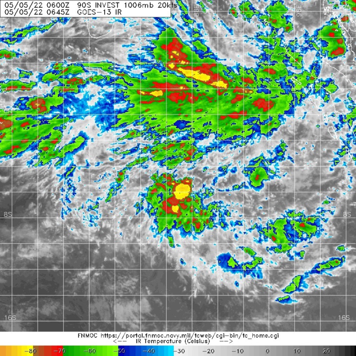 Indian Ocean: 2 Invests monitored: Invest 92B and Invest 90S, 05/06utc