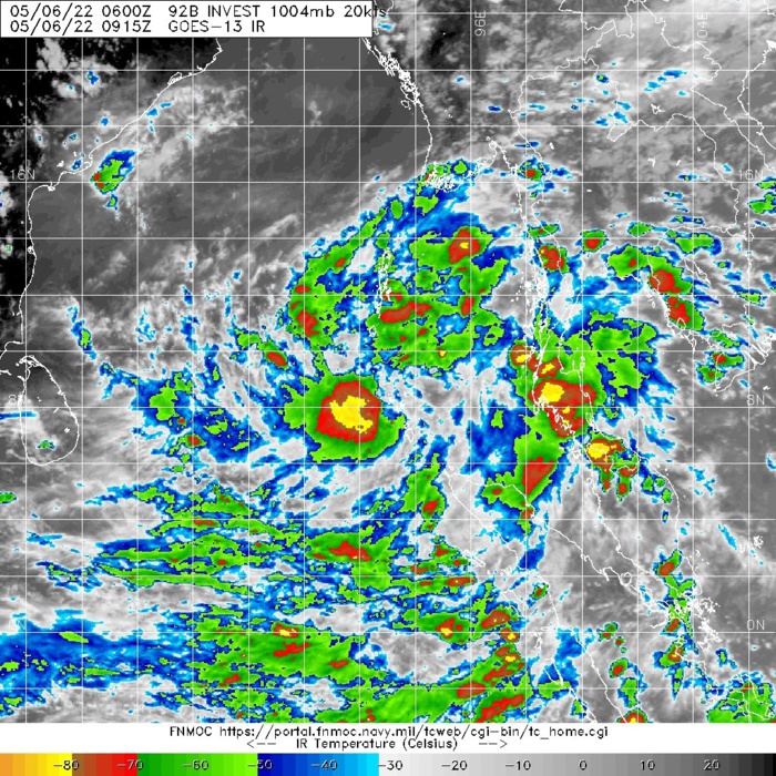 Indian Ocean: Invest 92B and Invest 90S up-graded to Medium, 06/06utc