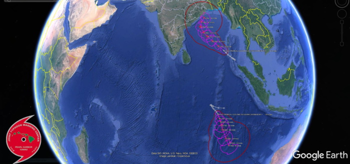 Indian Ocean: TC 02B and TC 25S(KARIM) forecast to intensify next 48hours, 07/09utc