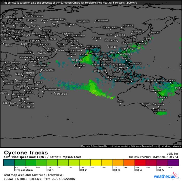 Indian Ocean: TC 02B and TC 25S(KARIM) forecast to intensify next 48hours, 07/09utc